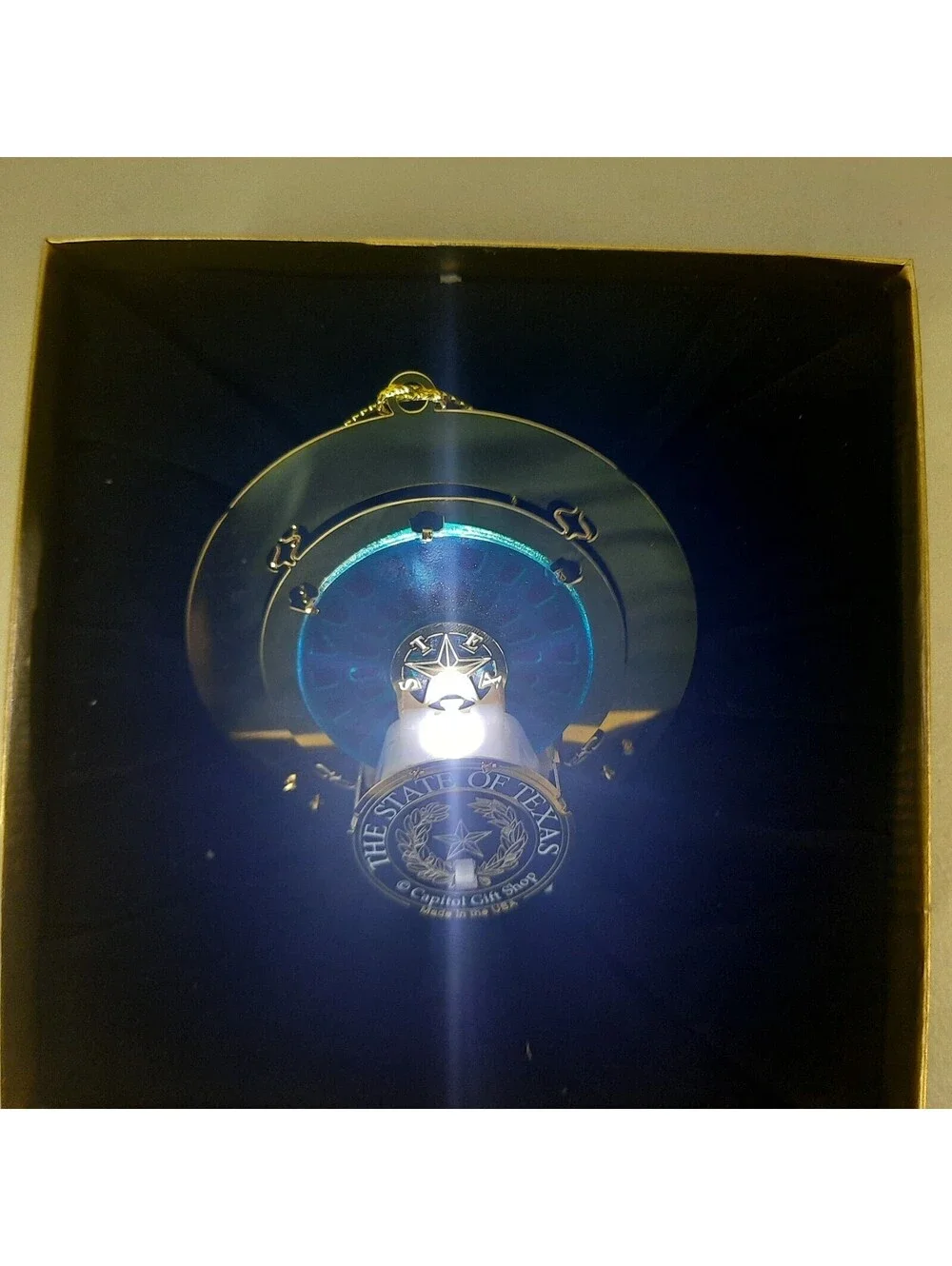 Texas State Capitol Interior Dome Lighted Ornament Tested Works